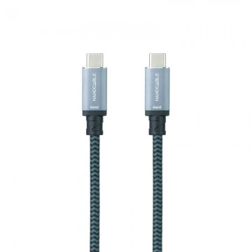 Cabo Nanocable USB 3.1 10.01.4101-L150-COMB/ USB Type-C Macho - USB Type-C Macho/ 1,5m/ Cinza e Preto NANO CABLE - 1