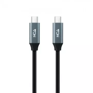 Cabo Nanocable USB 3.2 10.01.4302/ USB Type-C Macho - USB Type-C Macho/ 2m/ Cinza e Preto NANO CABLE - 1