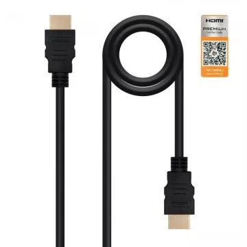 Cabo HDMI 2.0 4K Nanocable 10.15.3603/ HDMI Macho - HDMI Macho/ 3m/ Certificado/ Preto NANO CABLE - 1