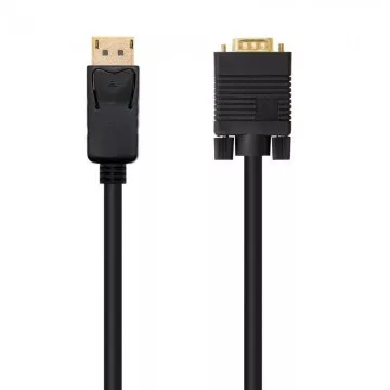 Cabo Conversor Nanocable 10.15.4401/ Displayport Macho - VGA Macho/ 1m/ Preto NANO CABLE - 1