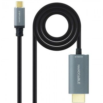 Nanocable 10.15.5162/ USB Type-C Macho - Cabo Conversor HDMI Macho/ 1,8 m/ Preto NANO CABLE - 1