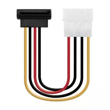 Cabo de alimentação SATA Nanocable 10.19.0201-OEM/ Molex Macho - SATA Fêmea/ 16cm NANO CABLE - 1