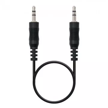 Cabo estéreo Nanocable 10.24.0100/ Jack 3.5 Macho - Jack 3.5 Macho/ 30cm/ Preto NANO CABLE - 1