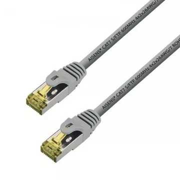 Cabo de Rede RJ45 S/FTP Aisens A146-0334/ Cat.7/ 1m/ Cinza AISENS - 1