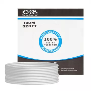 Carretel de Cabo RJ45 UTP Nanocabo 10.20.0302 Cat.5e/ 100m/ Cinza NANO CABLE - 1