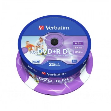 DVD+R Dupla Camada Verbatim 8X/ Tub-25uds VERBATIM - 1