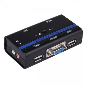 Aisens A111-0064/ 2PC SVGA KVM Switch com 1 teclado e mouse apenas AISENS - 1