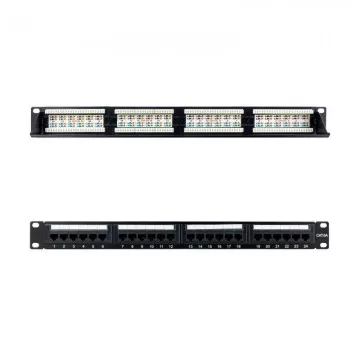 Patch Panel Nanocabo 10.21.4124/ 24 portas/ Cat.6a/ Altura 1U NANO CABLE - 1