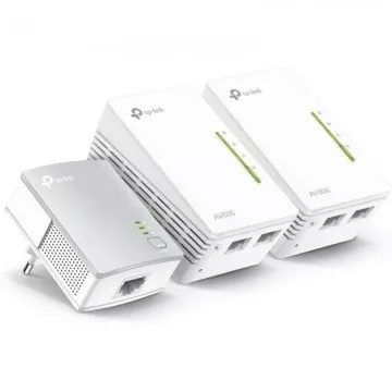 Adaptador Powerline TPLink WPA4220TKit 500Mbps/ Alcance 300m/ Pacote com 3 TP-LINK - 1