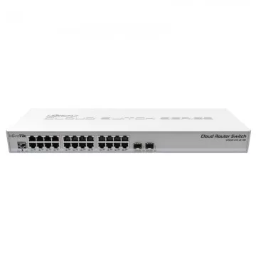 Switch Roteador Mikrotik CRS326-24G-2S+RM 26 Portas/ RJ45 10/100/100/ SFP/ PoE  - 1