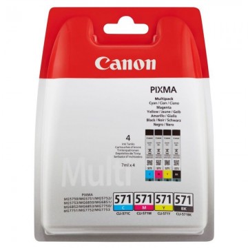 Cartucho de tinta original Canon CLI-571 multipack/ ciano/ magenta/ amarelo/ preto CANON - 1