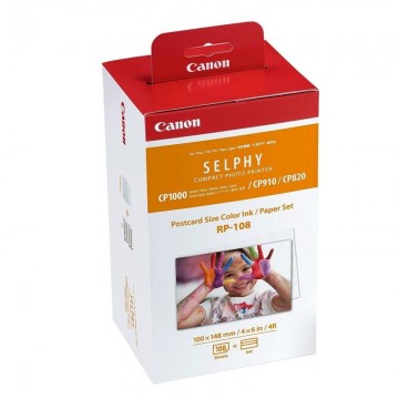 Cartucho de tinta Canon RP-108 multipack/tricolor original + papel fotográfico CANON - 1