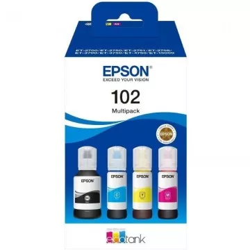 Frasco de tinta original Epson nº 102 Multipack/ Preto/ Ciano/ Amarelo/ Magenta EPSON - 1