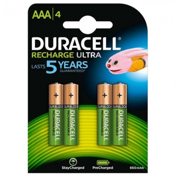 Pacote com 4 pilhas AAA Duracell HR03-A/ 1,2 V/ recarregáveis DURACELL - 1