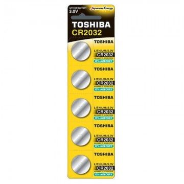 Pacote com 5 baterias de botão Toshiba CR2032/3V TOSHIBA - 1