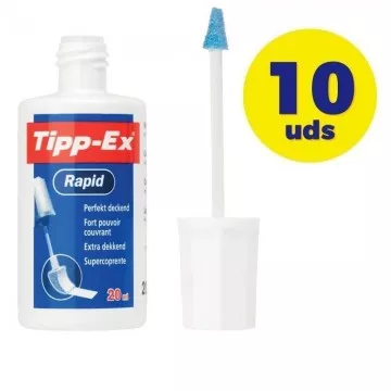 Bic Tipp-Ex Rapid Liquid Writing Correctors Box/ 20ml/ 10 unidades  - 1