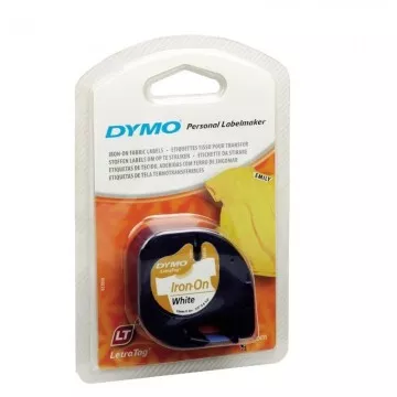 Fita de rotulagem de plástico Dymo 18769/ para letratag/ 12 mm x 2 m/ preto e branco  - 1