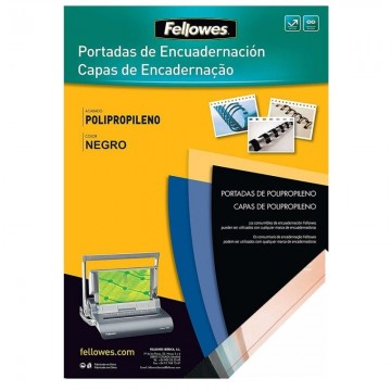Capas de polipropileno Fellowes 54772/ A4/ 500 mícrons/ 100 unidades/ Preto FELLOWES - 1