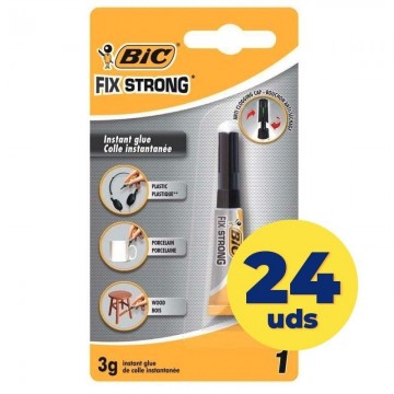 Caixa de tubo de cola forte Bic Fix/ 3g/ 24 unidades  - 1