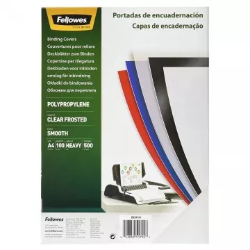 Fellowes 54770 Capas de polipropileno/ A4/ 500 mícrons/ 100 unidades/ Light Frosted FELLOWES - 1