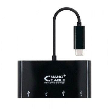 Hub Nanocabo USB tipo C 10.16.4401-BK / 4xUSB NANO CABLE - 1