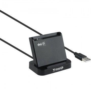 Leitor de cartões de identificação TooQ TQR-220B/ USB 2.0/ Preto TOOQ - 1