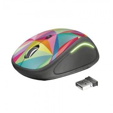 Trust Yvi FX Wireless Mini Mouse/ Até 1600 DPI/ Multicolor TRUST - 1