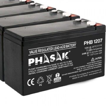 Bateria Phasak PHB 1207 compatível com PHASAK UPS/UPS de acordo com as especificações PHASAK - 1