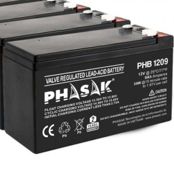 Bateria Phasak PHB 1209 compatível com PHASAK UPS/UPS de acordo com as especificações PHASAK - 1