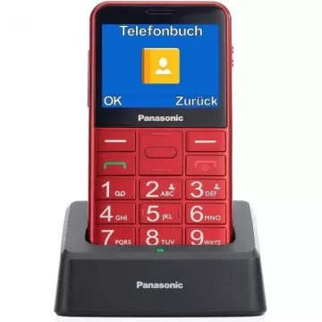 Celular Panasonic KX-TU155EXRN para idosos/vermelho PANASONIC - 1