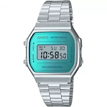 Casio Vintage Iconic A168WEM-2EF/ 38mm/ Prata e Azul Relógio Digital CASIO - 1