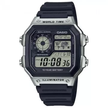 Relógio digital masculino da coleção Casio AE-1200WH-1CVEF/ 45 mm/ azul CASIO - 1