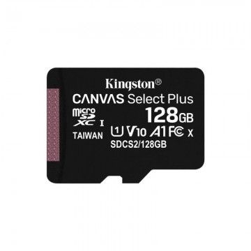 Cartão de Memória Kingston CANVAS Select Plus 128GB microSD XC/ Classe 10/ 100MBs KINGSTON - 1