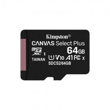 Cartão de Memória Kingston CANVAS Select Plus 64GB microSD XC/ Classe 10/ 100MBs KINGSTON - 1