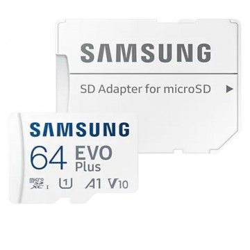 Cartão de Memória Samsung EVO Plus 2021 64GB microSD XC com Adaptador/ Classe 10/ 130MBs Samsung - 1