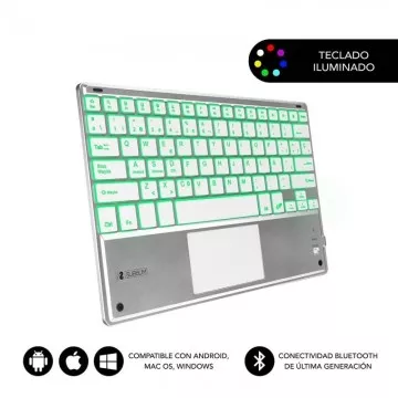 Subblim SMBT50 Compacto Teclado Sem Fio Bluetooth / Prateado Subblim - 1