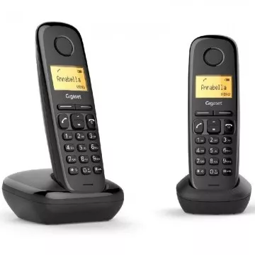 Telefone sem fio Gigaset A270/Pacote DUO/Preto  - 1