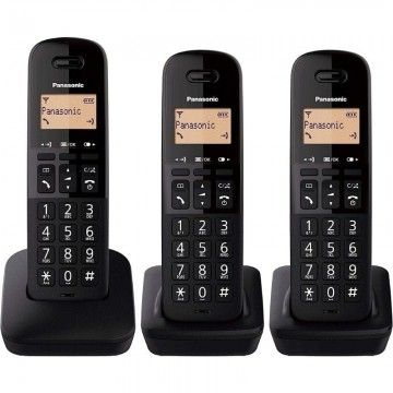 Telefone sem fio Panasonic KX-TGB613SPB/ Pack TRIO/ Preto PANASONIC - 1