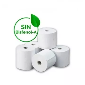 Rolo de papel térmico genérico 57x35 10U BPA/ 57 x 35mm/ 10 unidades  - 1