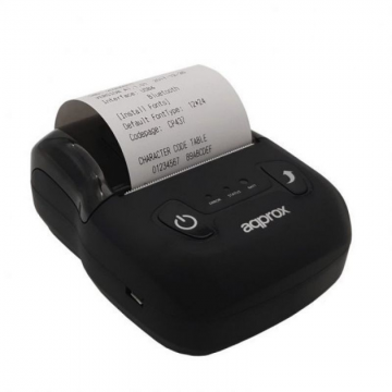 Impressora de Ticket Aprox appPOS58PORTABLE+/ Térmica/ Largura do papel 58mm/ USB-Bluetooth/ Preto Approx - 1