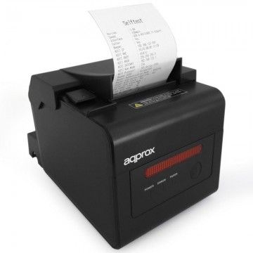 Impressora de tickets Aprox appPOS80WIFI+LAN/ Térmico/ Largura do papel 58 e 80mm/ USB-WiFi-LAN-RS232-RJ11/ Preto Approx - 1