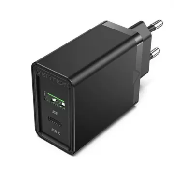 Carregador de parede Vention FBBB0-EU/ 1x USB tipo C/ 1x USB/ 20 W  - 1