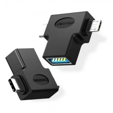 Adaptador USB 3.0 Vention CCVBB/ USB tipo C macho - MicroUSB macho  - 1