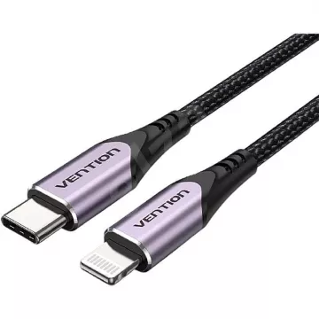 Cabo Lightning Vention TACVF USB 2.0 Tipo C/ USB Tipo C Macho - Lightning Macho/ 1 m/ Roxo VENTION - 1