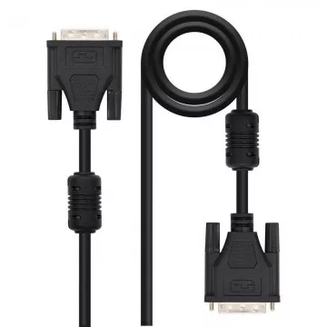 Cabo Nanocable DVI Duplo 10.15.0802/ DVI Macho - DVI Macho/ 1,8m/ Preto NANO CABLE - 1