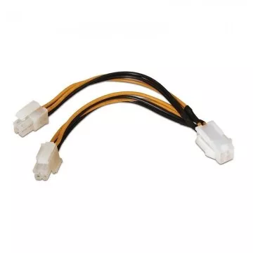 Cabo de alimentação para microprocessador Aisens A131-0166/ Molex 4+4 PIN Macho - Molex 4 PIN Fêmea/ 15cm AISENS - 1