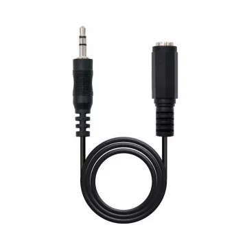 Cabo estéreo Nanocabo 10.24.0205/ Jack 3.5 Macho - Jack 3.5 Fêmea/ 5m/ Preto NANO CABLE - 1