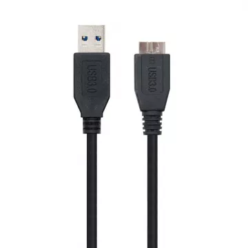 Cabo USB 3.0 Nanocabo 10.01.1102-BK/ USB Macho - MicroUSB Macho/ 2m/ Preto NANO CABLE - 1