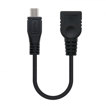 Cabo USB 2.0 Nanocabo 10.01.3500/ MicroUSB Macho - USB Fêmea/ 15cm/ Preto NANO CABLE - 1