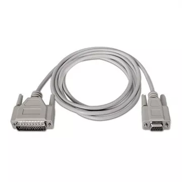 Cabo Serial NULL Modem Nanocable 10.14.0802/ DB9 Fêmea - DB25 Macho/ 1,8m/ Bege NANO CABLE - 1